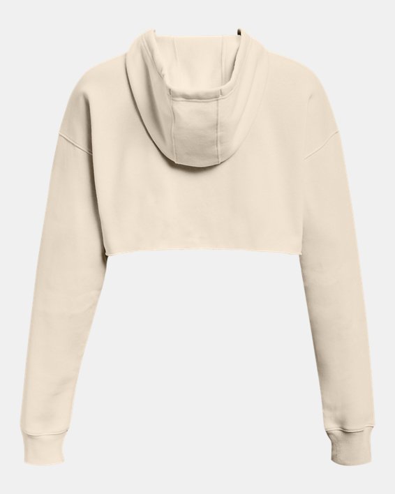 เสื้อฮู้ด Project Rock Crop Fleece สำหรับผู้หญิง in White image number 5